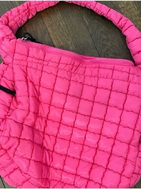 Pink Lily Quilted Hot Pink Shoulder Bag